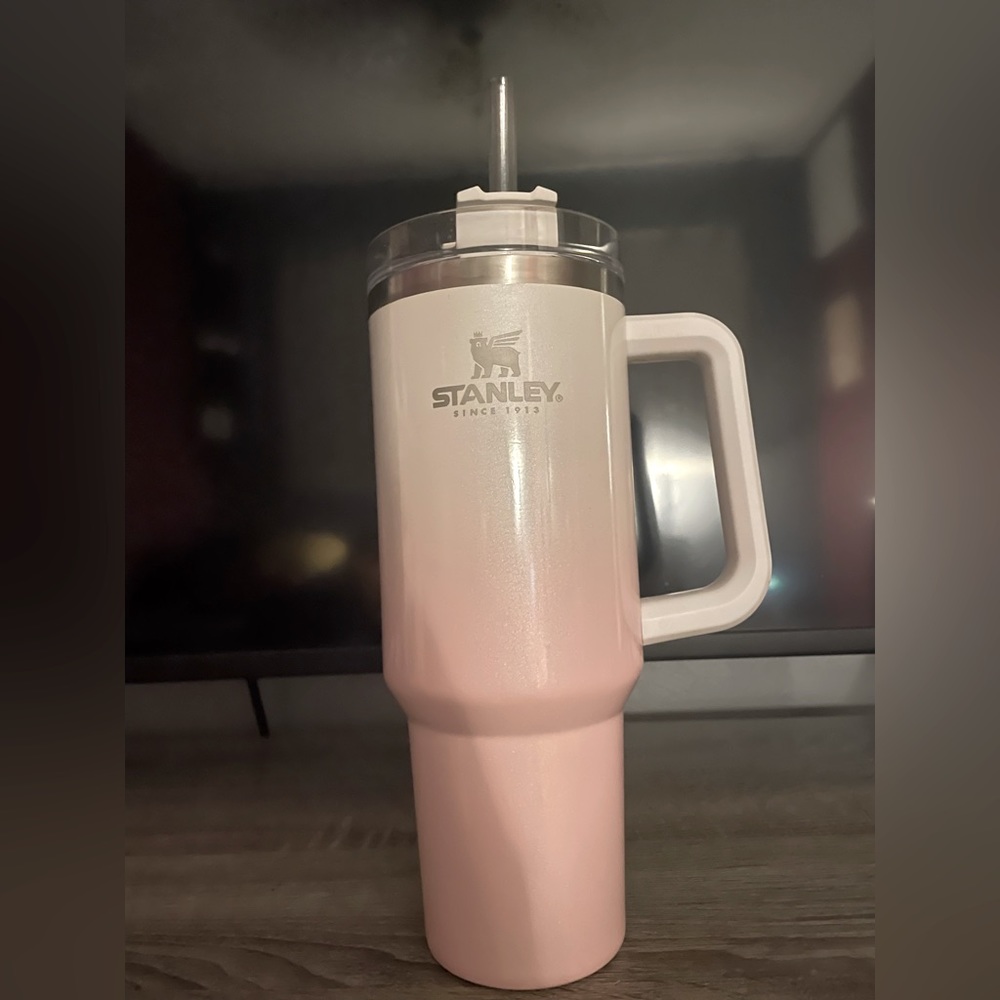 Pink and White Ombre Stanley 40oz